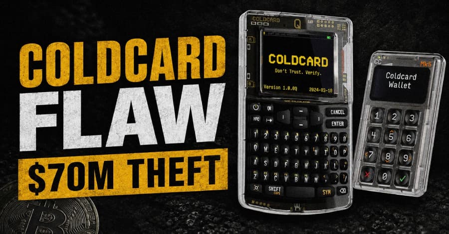 Coldcard Firmware Flaw Is Linked to a $70 Million Bitcoin Sweep